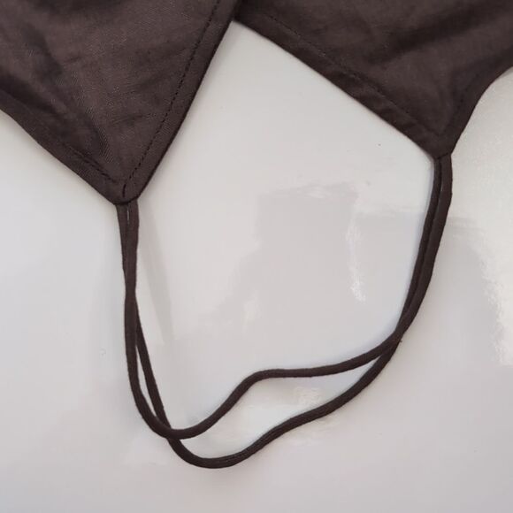 Vivid Chocolate Brown 💯 Linen Midi Slip Dress Large - Picture 7 of 12